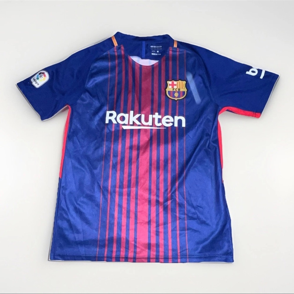 Football Club Barcelona FCB Men’s Football Soccer Jersey Size Medium Red Blue